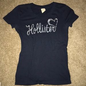 Navy blue Hollister T-shirt